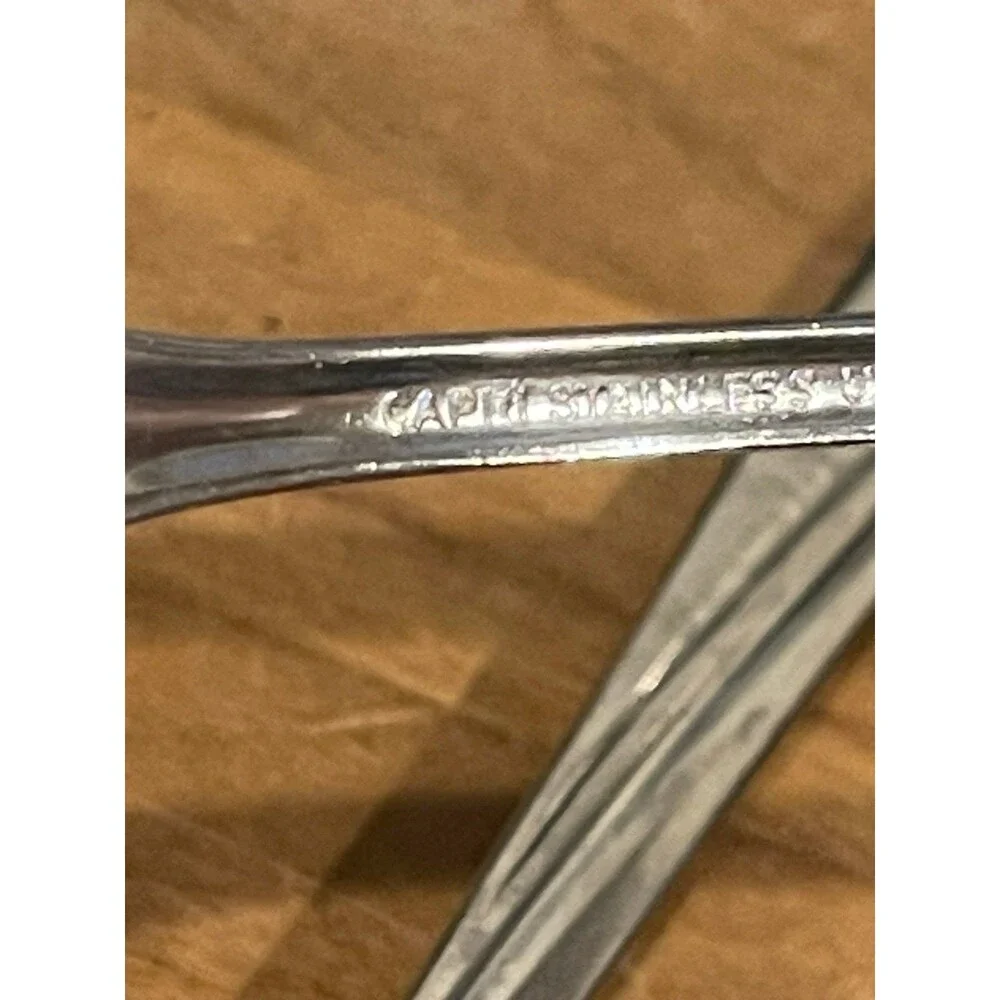 6 Capri Long Iced Tea Spoons Stainless Steel